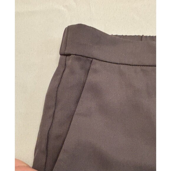 EILEEN FISHER Gray Woven Tencel Grain Pants Large Tapered Ankle Leg Classic Work - Picture 7 of 16